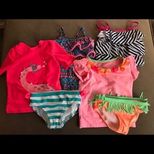 Lot of 4 girls 3T bathing suits